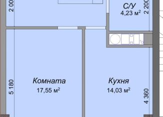 Продажа однокомнатной квартиры, 46 м2, Нальчик, улица Тарчокова, 135Г, район Затишье