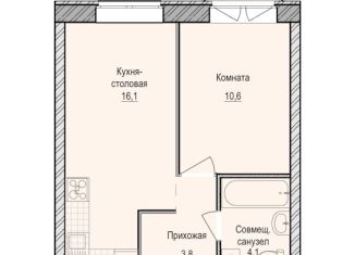 Продаю однокомнатную квартиру, 34.6 м2, село Первомайский