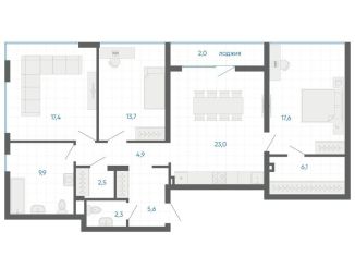 Продаю трехкомнатную квартиру, 105 м2, Екатеринбург, метро Чкаловская, улица Академика Парина, 12/6