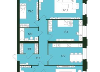 Продается 4-ком. квартира, 131.4 м2, Чувашия, жилой комплекс Ялав, поз5.12