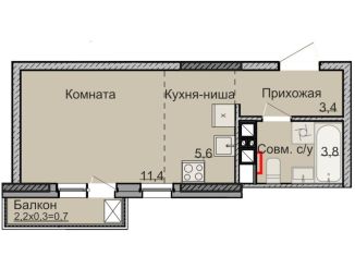 Продажа квартиры студии, 24.1 м2, Ижевск