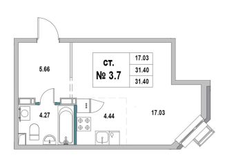 Продается квартира студия, 31.4 м2, Ленинградская область, 1-я Южная улица, 8