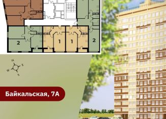 Продается 3-комнатная квартира, 65.5 м2, Пермь, Байкальская улица, 7А