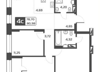 4-комнатная квартира на продажу, 80.4 м2, Новосибирская область