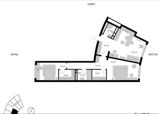 Продажа 3-ком. квартиры, 86.6 м2, Московская область