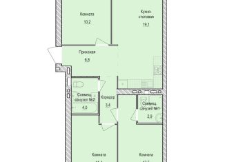 Продажа трехкомнатной квартиры, 70.3 м2, село Первомайский, жилой комплекс Санвилл, 5