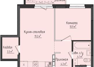 Продажа 1-ком. квартиры, 42 м2, село Первомайский