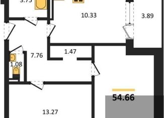 2-ком. квартира на продажу, 54.7 м2, Воронеж