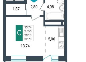 Продам квартиру студию, 29.1 м2, Забайкальский край