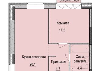 Продам 1-ком. квартиру, 40.4 м2, Казань, Приволжский район