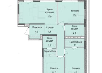 Продаю 3-ком. квартиру, 82.6 м2, Казань, Приволжский район