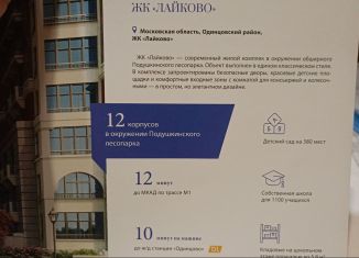 Однокомнатная квартира на продажу, 31.2 м2, село Лайково, ЖК Город-событие Лайково, микрорайон Город-Событие, 21