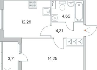 Продам 1-ком. квартиру, 37.3 м2, городской посёлок Янино-1, ЖК Ясно-Янино