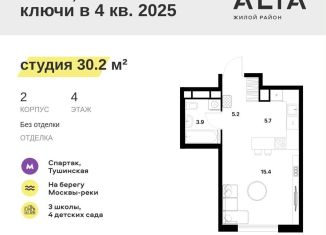 Продажа квартиры студии, 30.2 м2, Москва, метро Спартак