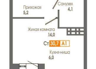 Продаю квартиру студию, 30.8 м2, Красноярск, Кировский район