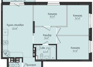 3-ком. квартира на продажу, 69.7 м2, село Первомайский, жилой комплекс Город Оружейников, 23