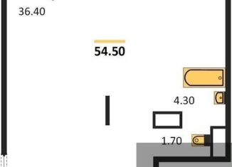 Продам однокомнатную квартиру, 54.5 м2, Воронеж, улица Шишкова, 140Б/17