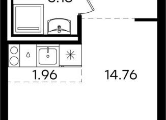 Квартира на продажу студия, 23.6 м2, Казань