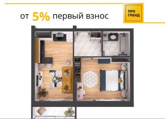 Продается 1-комнатная квартира, 42.5 м2, Кемеровская область