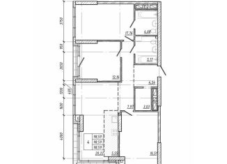 Продаю 4-комнатную квартиру, 98.6 м2, Владивосток, Советский район, проспект 100-летия Владивостока, 105Ас4