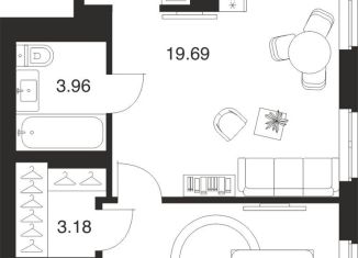 Продажа 1-комнатной квартиры, 44.3 м2, 