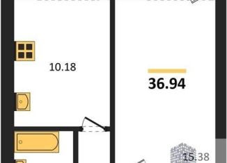 1-ком. квартира на продажу, 36.9 м2, Воронежская область, Кленовая улица, 3