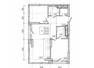 Продажа 3-комнатной квартиры, 74.5 м2, Владивосток, Советский район, проспект 100-летия Владивостока, 105Ас4