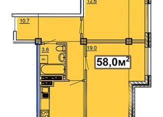 Продаю 2-ком. квартиру, 58 м2, Железноводск