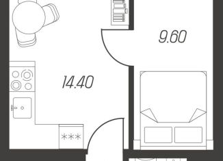 Продается однокомнатная квартира, 31.8 м2, Тульская область