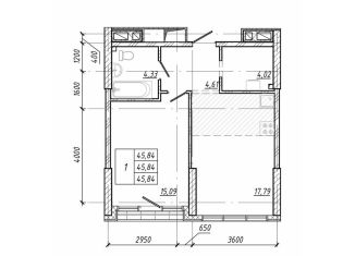 Продажа 1-комнатной квартиры, 45.8 м2, Владивосток, Первореченский район, проспект 100-летия Владивостока, 103