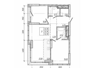 Продажа 3-ком. квартиры, 72.8 м2, Владивосток, Советский район, проспект 100-летия Владивостока, 105Ас4