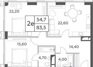 Продается 3-ком. квартира, 83.5 м2, Москва, проспект Генерала Дорохова, вл1к1, ЖК Вилл Тауэрс