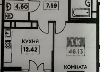 1-ком. квартира на продажу, 46.1 м2, Краснодар, Школьная улица, 1, Школьный микрорайон