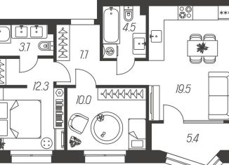 Продажа 2-комнатной квартиры, 63.1 м2, Тула, улица Михеева, 9, Центральный территориальный округ