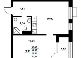 2-комнатная квартира на продажу, 50.5 м2, Воронеж, набережная Чуева, 7