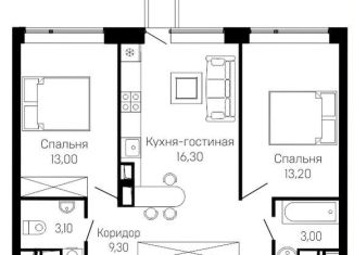 Продажа 2-ком. квартиры, 57.6 м2, посёлок Красный Бор, Мирная улица, 11