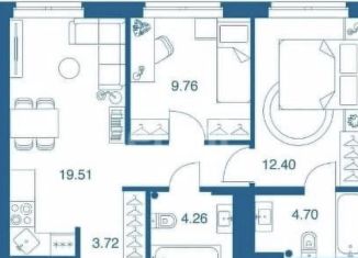 Продаю 2-комнатную квартиру, 54.4 м2, Тульская область