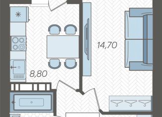 Продается 1-комнатная квартира, 35.2 м2, Горячий Ключ, улица Ярославского, 100В