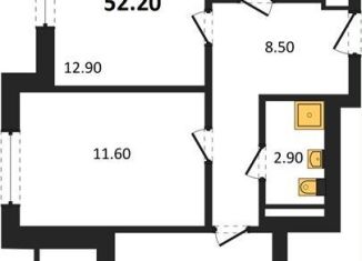 Продаю 2-ком. квартиру, 52.2 м2, Новосибирск, Калининский район, Тайгинская улица, с4