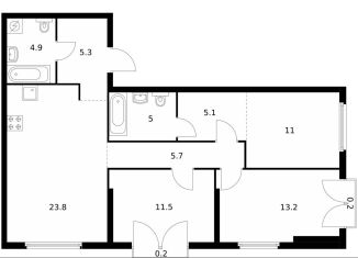 Продажа 3-ком. квартиры, 85.9 м2, Москва, жилой комплекс Барклая 6, к8, ЖК Барклая 6