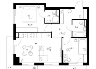 Продажа 2-комнатной квартиры, 57.8 м2, Москва, район Очаково-Матвеевское