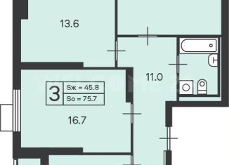 Продам 3-комнатную квартиру, 75.7 м2, Москва, Дмитровское шоссе, 89, метро Верхние Лихоборы