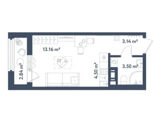 Продается квартира студия, 25.7 м2, Санкт-Петербург, Московский район