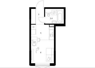 Продается квартира студия, 19.4 м2, Москва, ЮАО, жилой комплекс Москворечье, 1.3