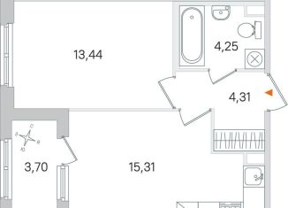 Продам 1-ком. квартиру, 39.2 м2, Пушкин