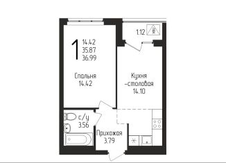 Продаю 1-комнатную квартиру, 37 м2, Республика Башкортостан, Бородинская улица, 19/1