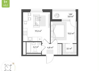 Продается 1-ком. квартира, 43.3 м2, Тверская область