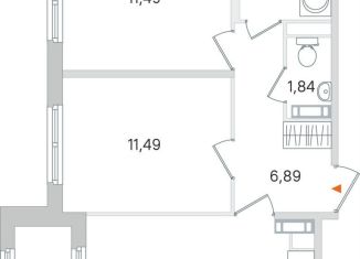 Продажа 2-комнатной квартиры, 52.5 м2, Пушкин