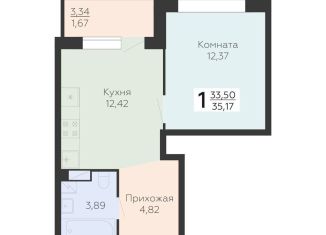 Продается 1-ком. квартира, 35.2 м2, Воронеж, Электросигнальная улица, 9Ак2