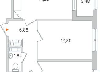 Продаю 2-комнатную квартиру, 54.1 м2, Пушкин